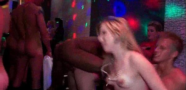 Mega crazy gang bang in close sex club